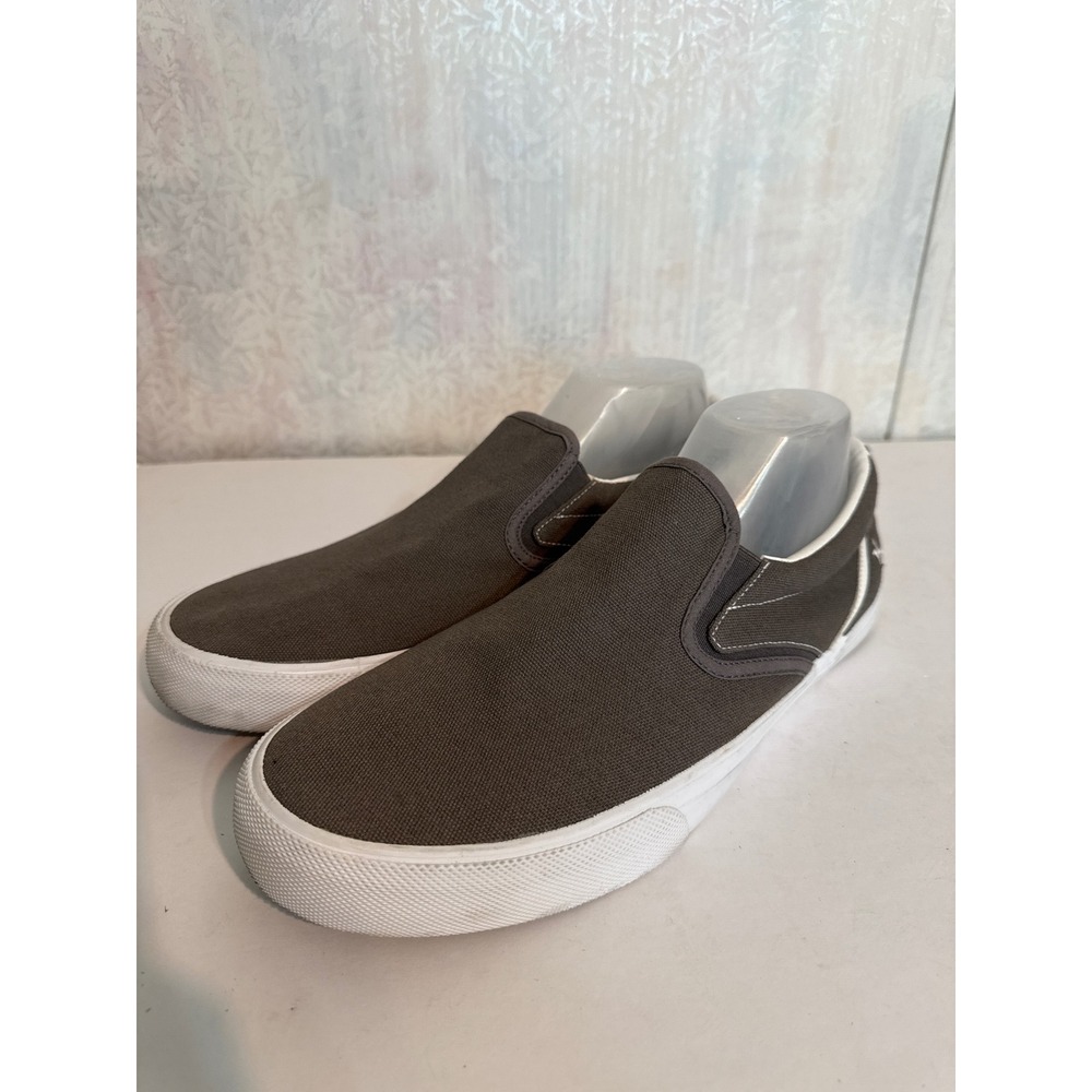 Hurley Arlo Slip On Mens 11M Charcoal Grey Textile Canvas Sneakers 1566106